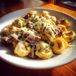 Creamy Garlic Butter Beef Pasta